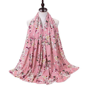 Big Flowers Chiffon - Hijaby Fashion