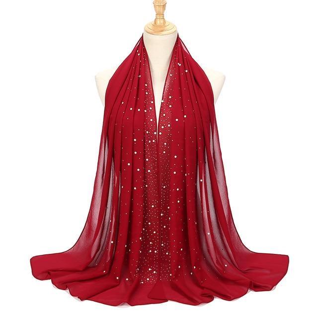 Diamond & Pearl Stud Hijab - Hijaby Fashion
