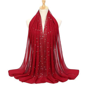 Diamond & Pearl Stud Hijab - Hijaby Fashion