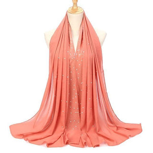 Diamond & Pearl Stud Hijab - Hijaby Fashion