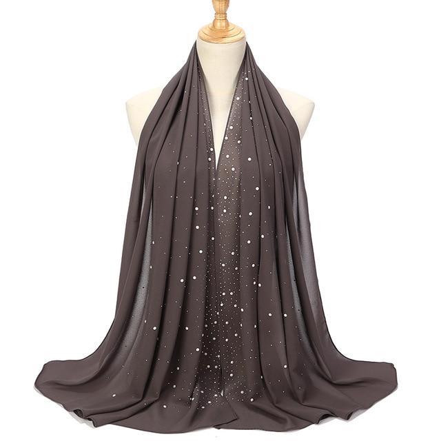 Diamond & Pearl Stud Hijab - Hijaby Fashion