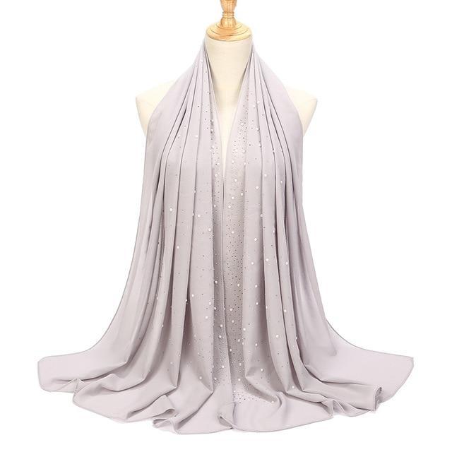 Diamond & Pearl Stud Hijab - Hijaby Fashion