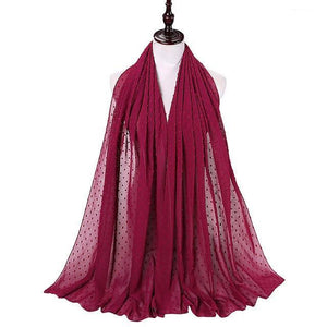 Pom Pom Chiffon Hijab - Hijaby Fashion