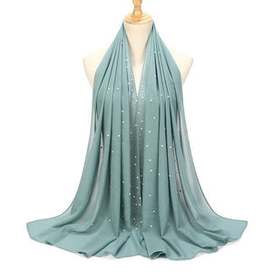 Diamond & Pearl Stud Hijab - Hijaby Fashion