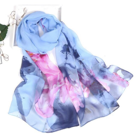 New Bloom Flower Chiffon Hijab - Hijaby Fashion