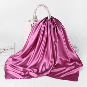 Plain Square Satin Hijab - Hijaby Fashion