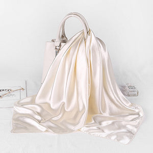 Plain Square Satin Hijab - Hijaby Fashion