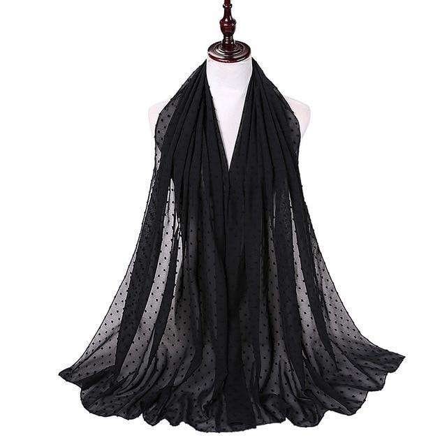 Pom Pom Chiffon Hijab - Hijaby Fashion