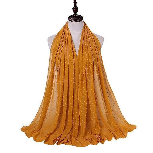 Pom Pom Chiffon Hijab - Hijaby Fashion