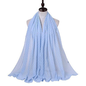 Pom Pom Chiffon Hijab - Hijaby Fashion