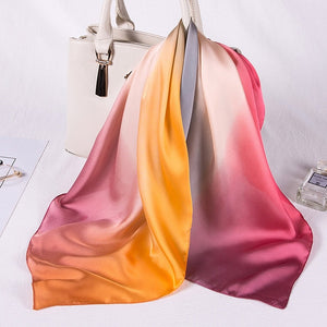 Gradient Square Satin Hijab - Hijaby Fashion