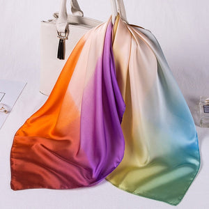 Gradient Square Satin Hijab - Hijaby Fashion