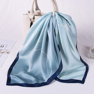 Outlined Square Satin Gradient Hijab - Hijaby Fashion
