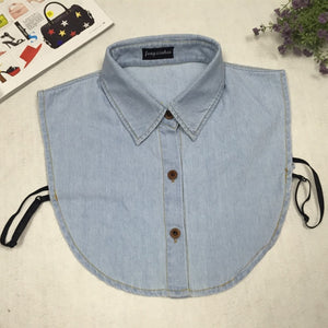 NEW Denim Dress Shirt Collar - Hijaby Fashion