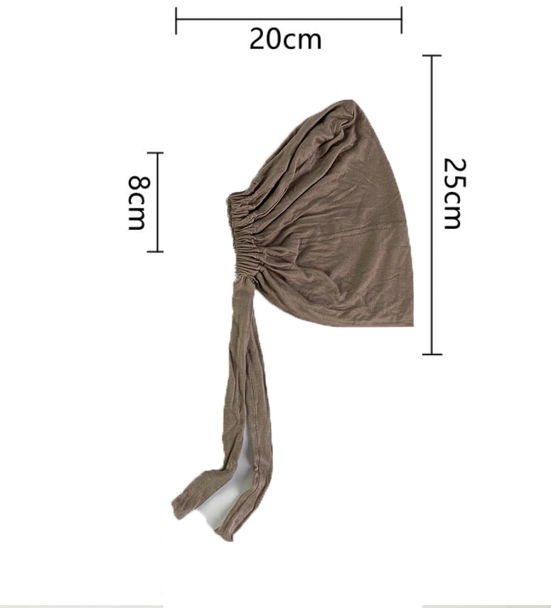 Premium Jersey Bonnet with Lace - Hijaby Fashion