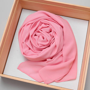 good stitching stitch plain high quality premium heavy Chiffon Ready to Wear instant hijab scarf hijabs long shawl - Hijaby Fashion
