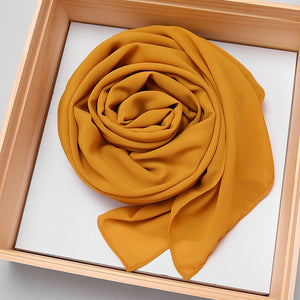 good stitching stitch plain high quality premium heavy Chiffon Ready to Wear instant hijab scarf hijabs long shawl - Hijaby Fashion
