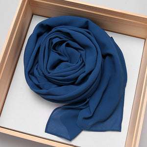 good stitching stitch plain high quality premium heavy Chiffon Ready to Wear instant hijab scarf hijabs long shawl - Hijaby Fashion