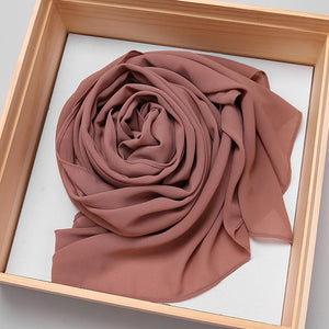 good stitching stitch plain high quality premium heavy Chiffon Ready to Wear instant hijab scarf hijabs long shawl - Hijaby Fashion